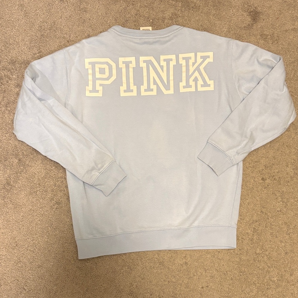 PINK Victoria's Secret Sky Blue Crewneck Sweatshirt